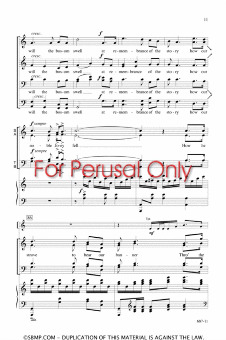 The Vacant Chair - SATB divisi Octavo Divisi scores gallery preview page 10