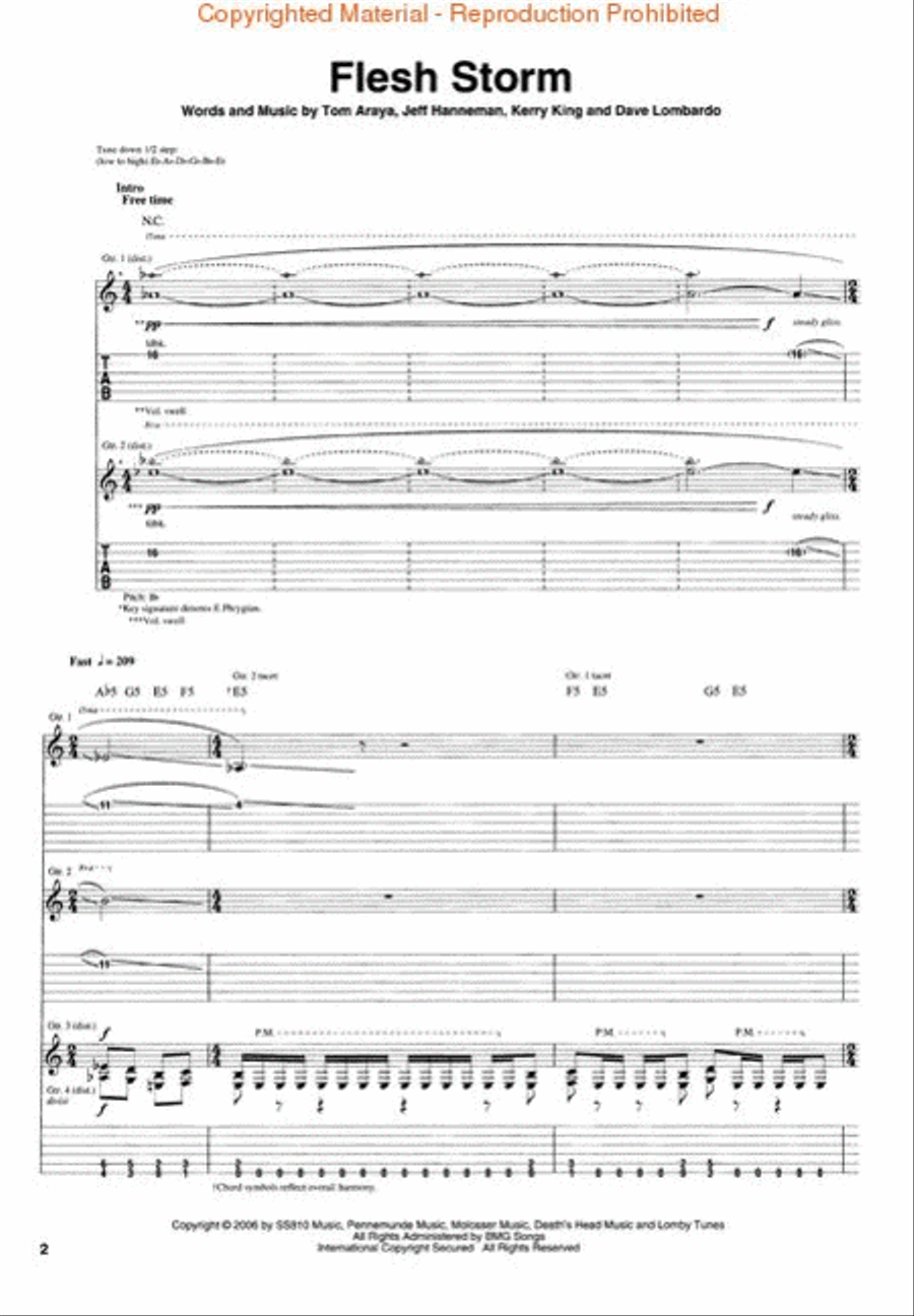 Slayer - Christ Illusion Electric Guitar scores gallery preview page 2