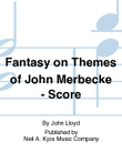Fantasy on Themes of John Merbecke - Score