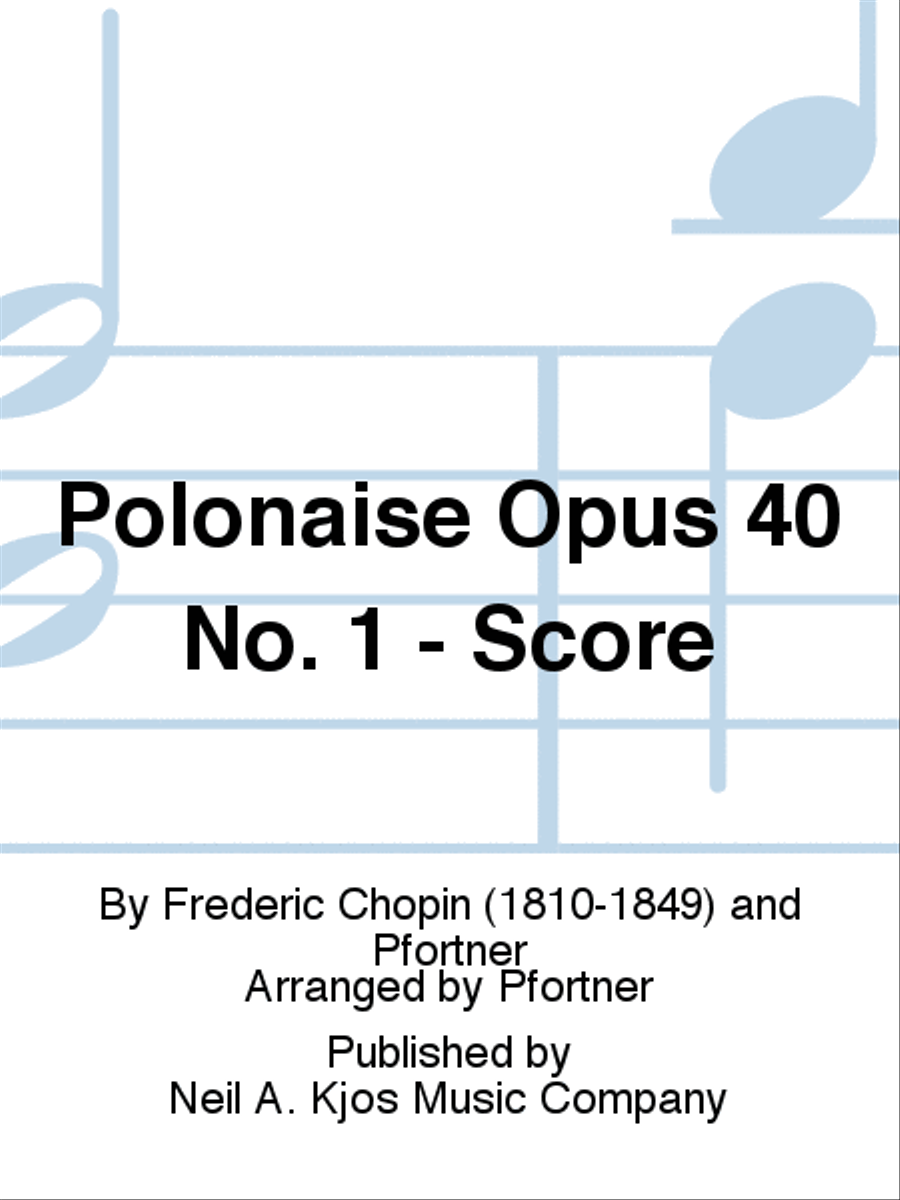 Polonaise Opus 40 No. 1 - Score Full Orchestra scores gallery preview page 1
