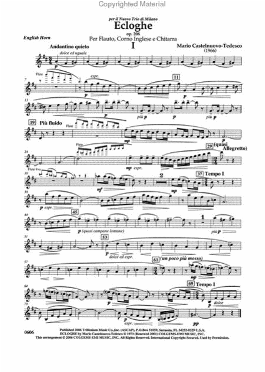 Ecloghe, Op. 206 English Horn scores gallery preview page 2