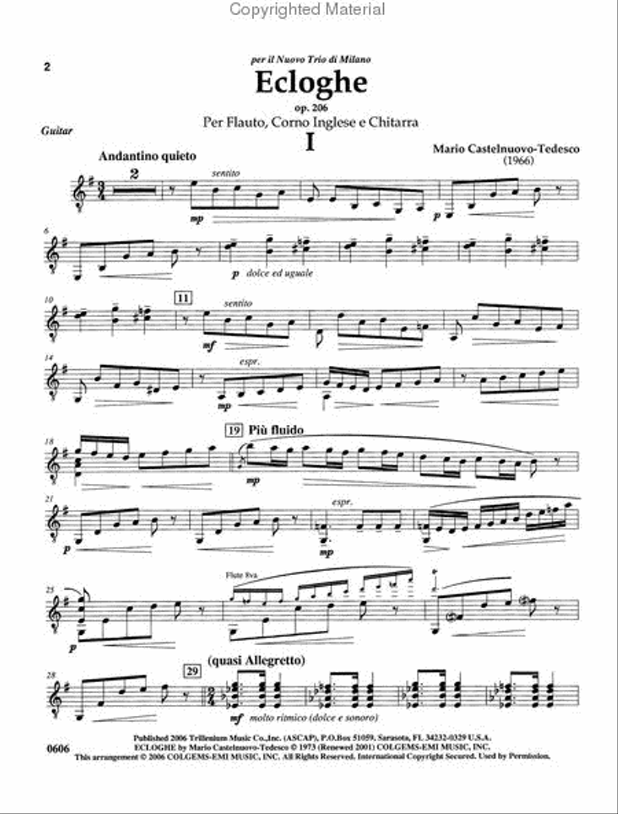 Ecloghe, Op. 206 English Horn scores gallery preview page 3