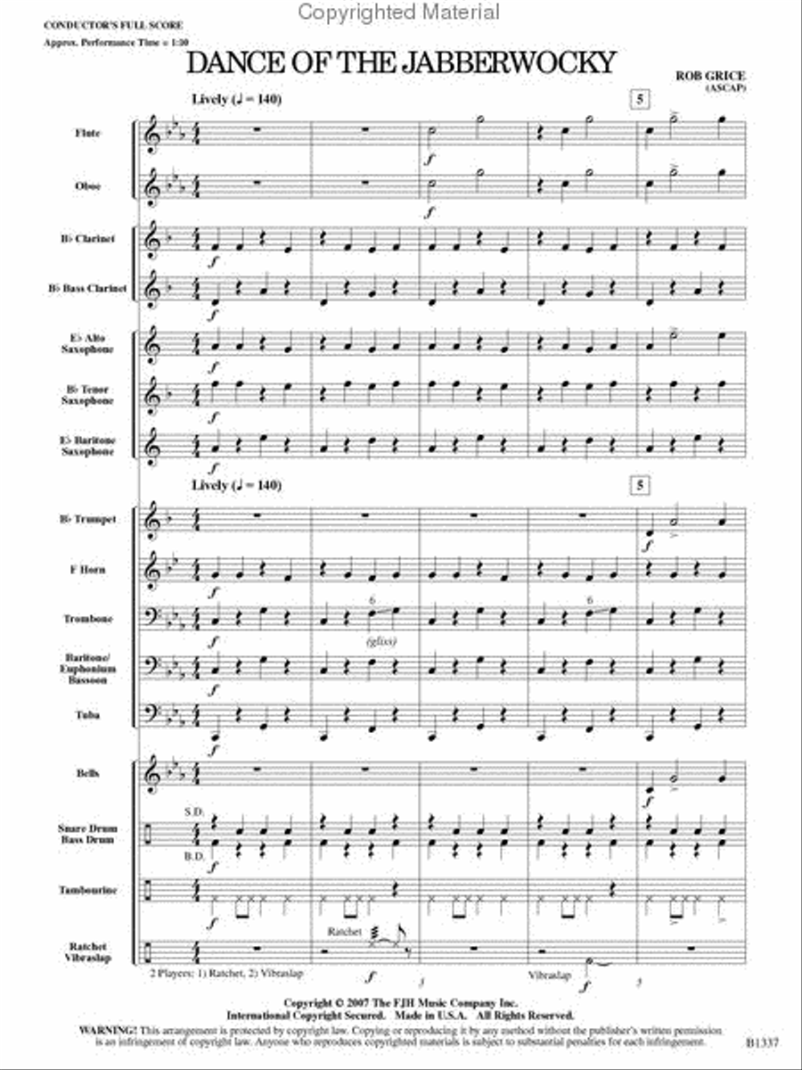 Dance of the Jabberwocky Dance of the Jabberwocky Concert Band scores gallery preview page 2