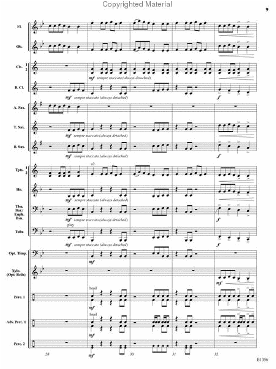 Rocky Mountain Romp Rocky Mountain Romp Concert Band scores gallery preview page 8