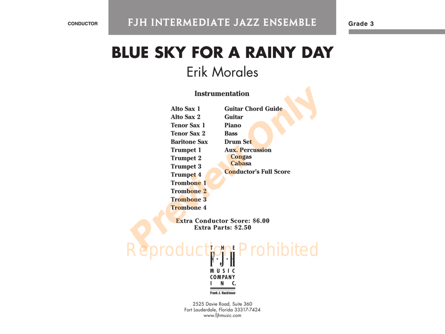 Blue Sky for a Rainy Day Blue Sky for a Rainy Day Jazz Ensemble scores gallery preview page 2