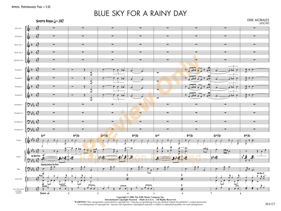 Blue Sky for a Rainy Day Blue Sky for a Rainy Day Jazz Ensemble scores gallery preview page 4