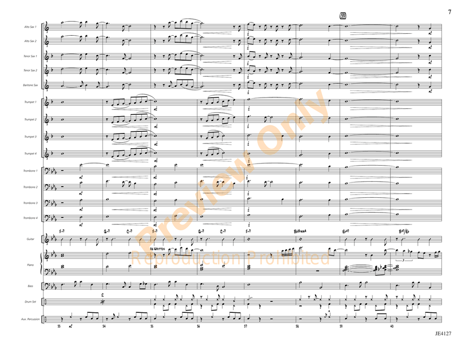 Blue Sky for a Rainy Day Blue Sky for a Rainy Day Jazz Ensemble scores gallery preview page 8