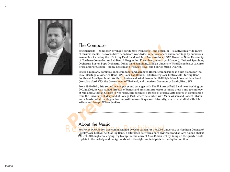 The Point of No Return The Point of No Return Jazz Ensemble scores gallery preview page 3