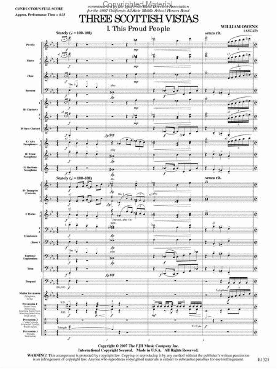 Three Scottish Vistas Three Scottish Vistas Concert Band scores gallery preview page 2