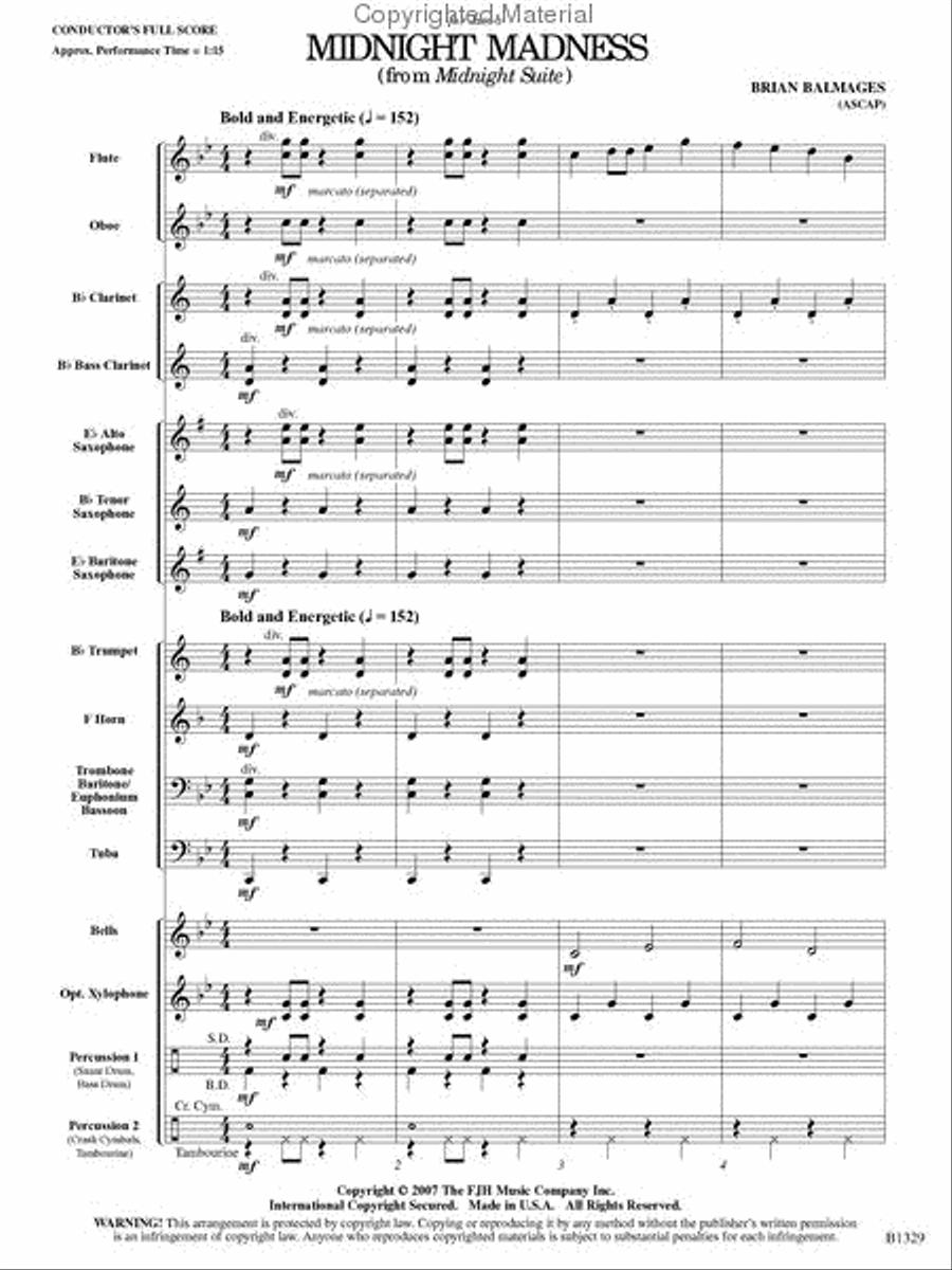 Midnight Madness Midnight Madness Concert Band scores gallery preview page 2