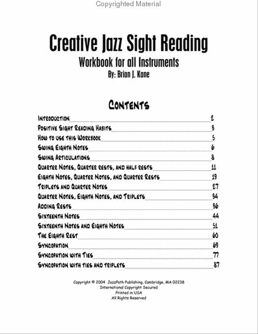 Creative Jazz Sight Reading Clarinet scores gallery preview page 2