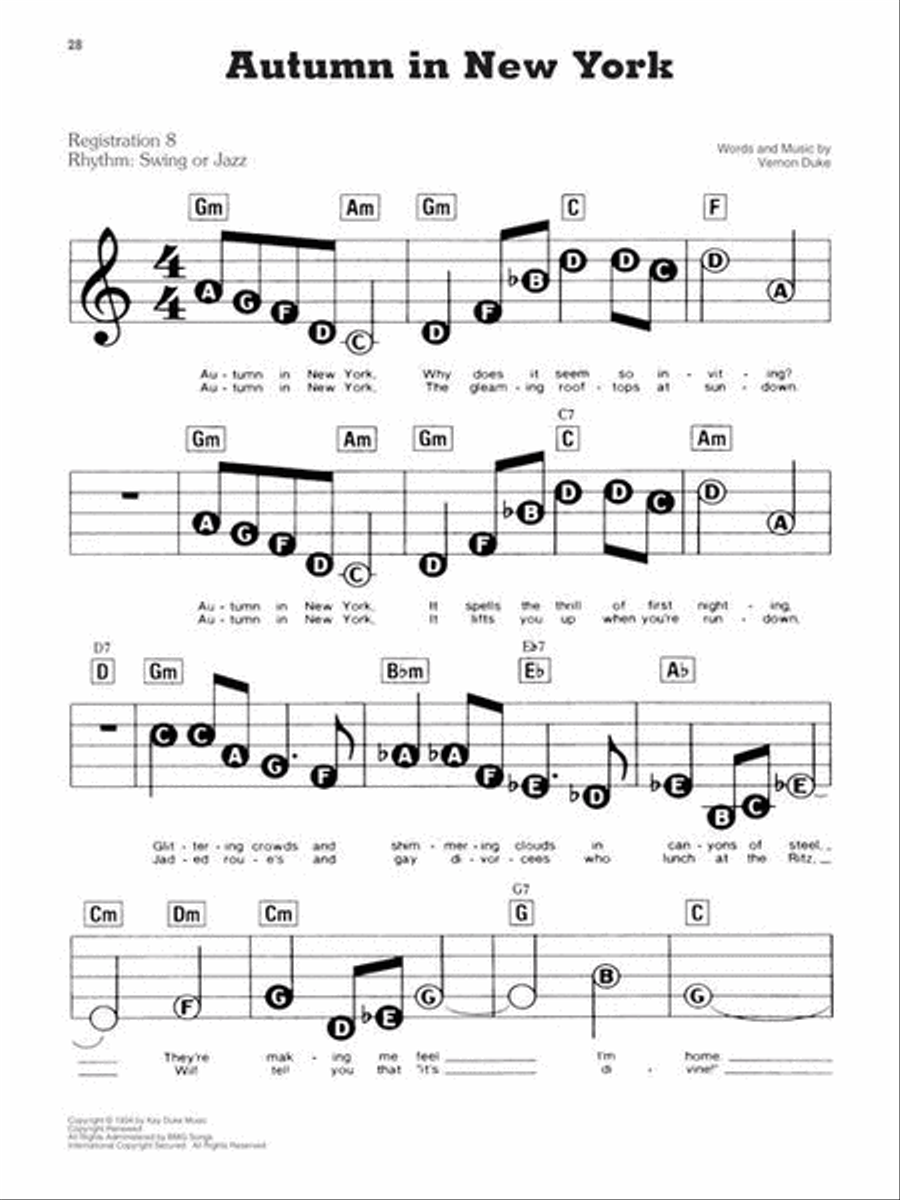 The Great American Songbook - The Composers Electronic Keyboard scores gallery preview page 4