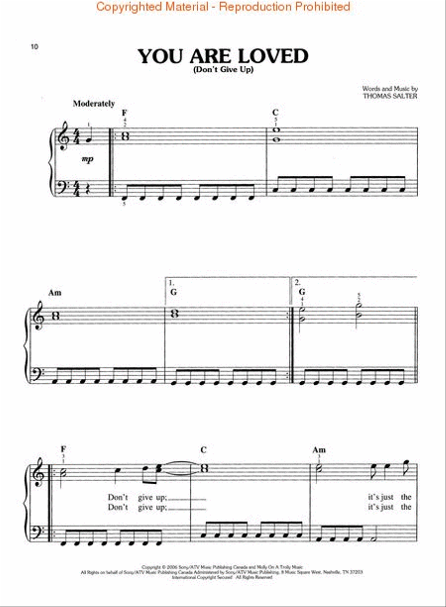 Josh Groban - Awake Easy Piano scores gallery preview page 3