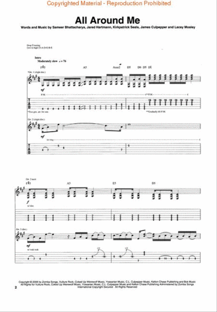 Guitar Tab 2007 Electric Guitar scores gallery preview page 2