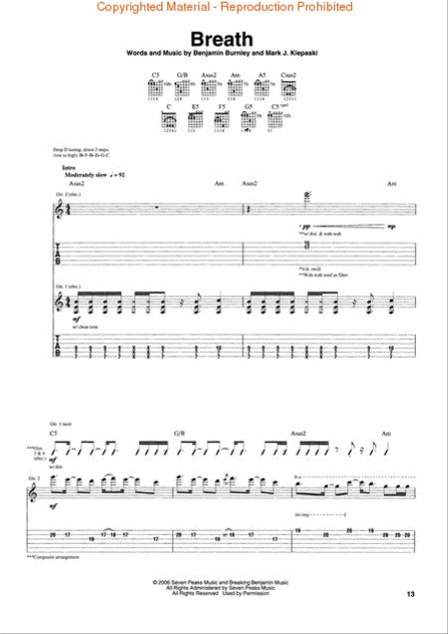 Guitar Tab 2007 Electric Guitar scores gallery preview page 3