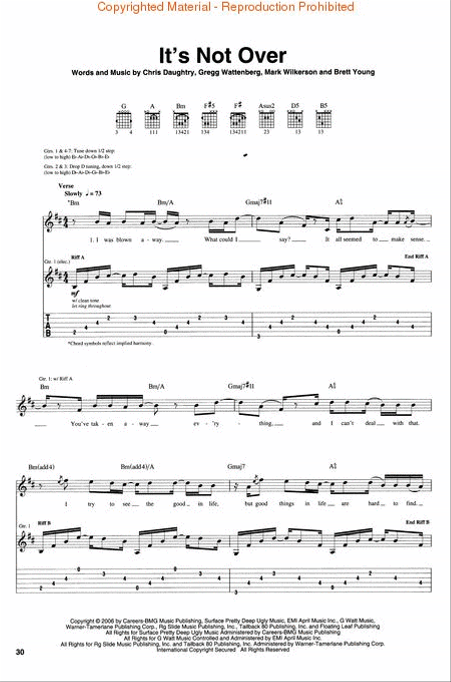 Guitar Tab 2007 Electric Guitar scores gallery preview page 4