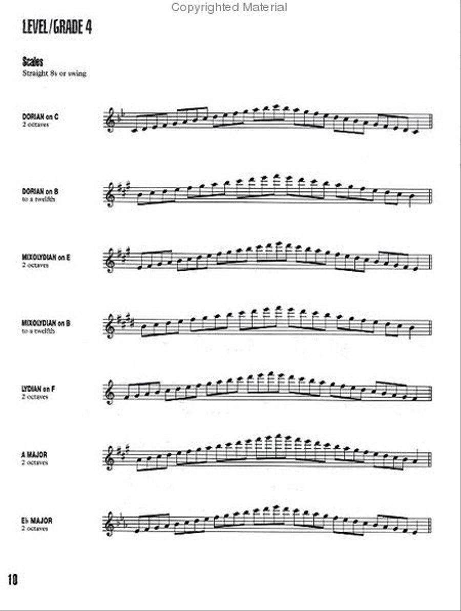 Jazz Flute Scales Levels/Grades 1-5 Flute Solo scores gallery preview page 2