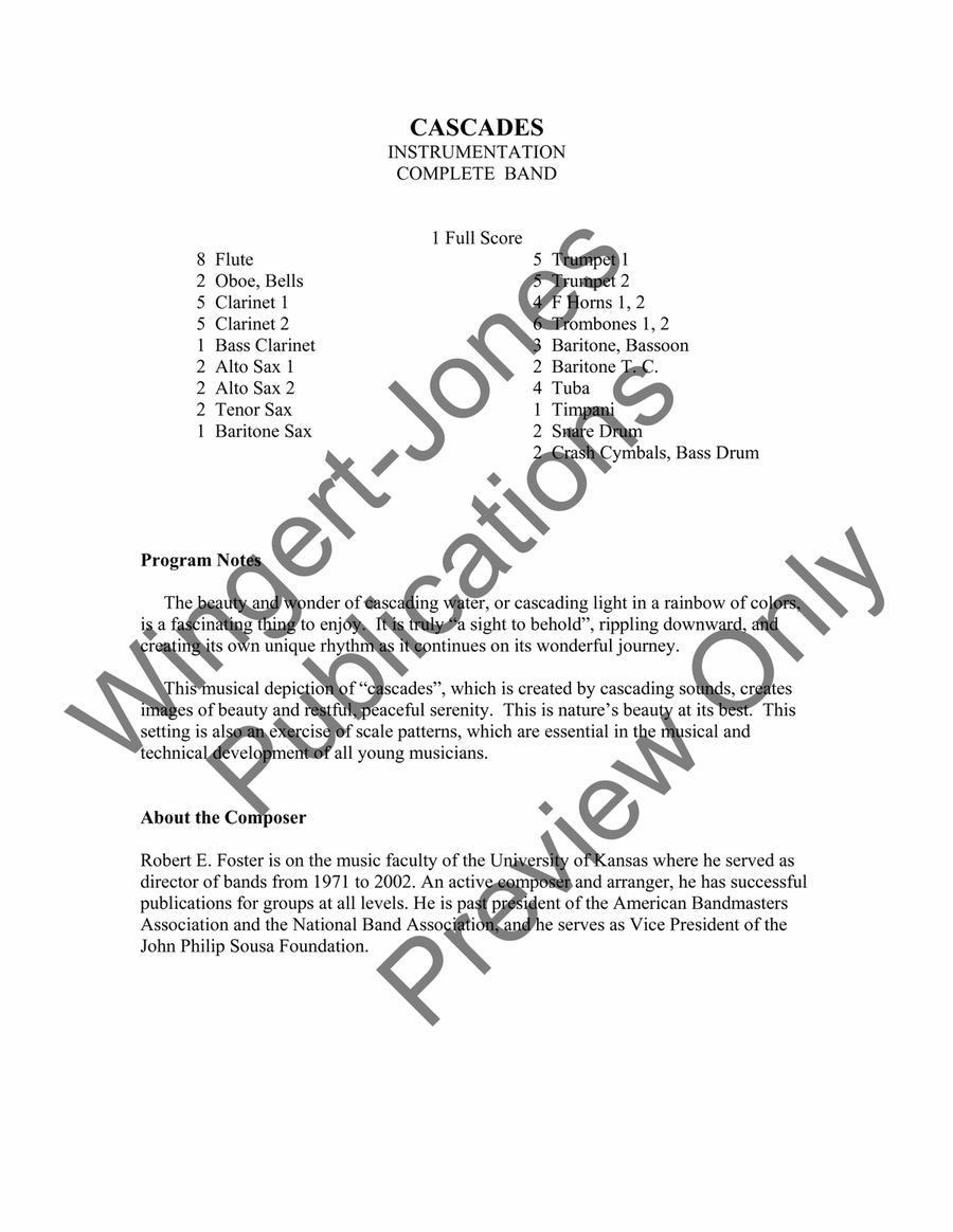 Cascades Cascades Concert Band scores gallery preview page 3