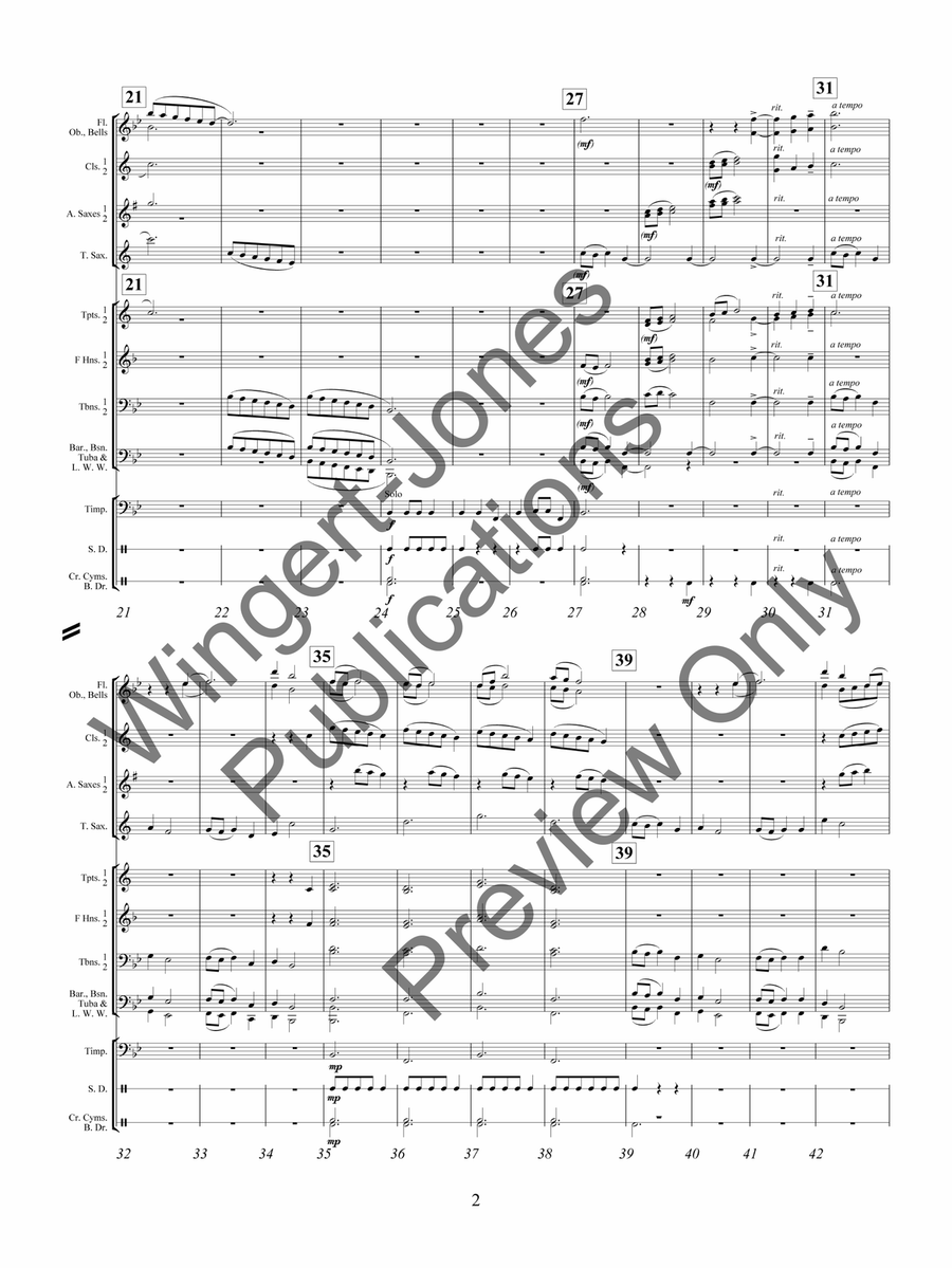 Cascades Cascades Concert Band scores gallery preview page 6
