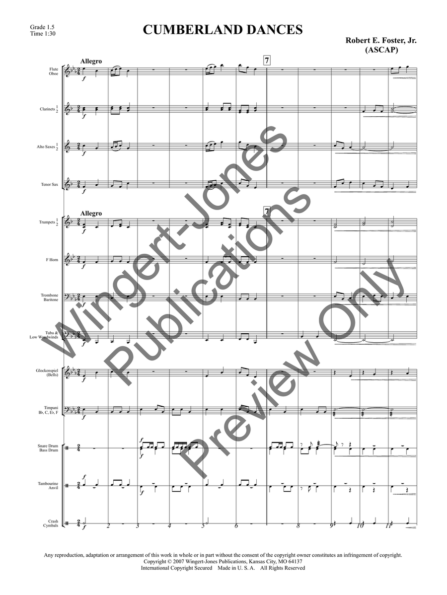 Cumberland Dances Cumberland Dances Concert Band scores gallery preview page 5