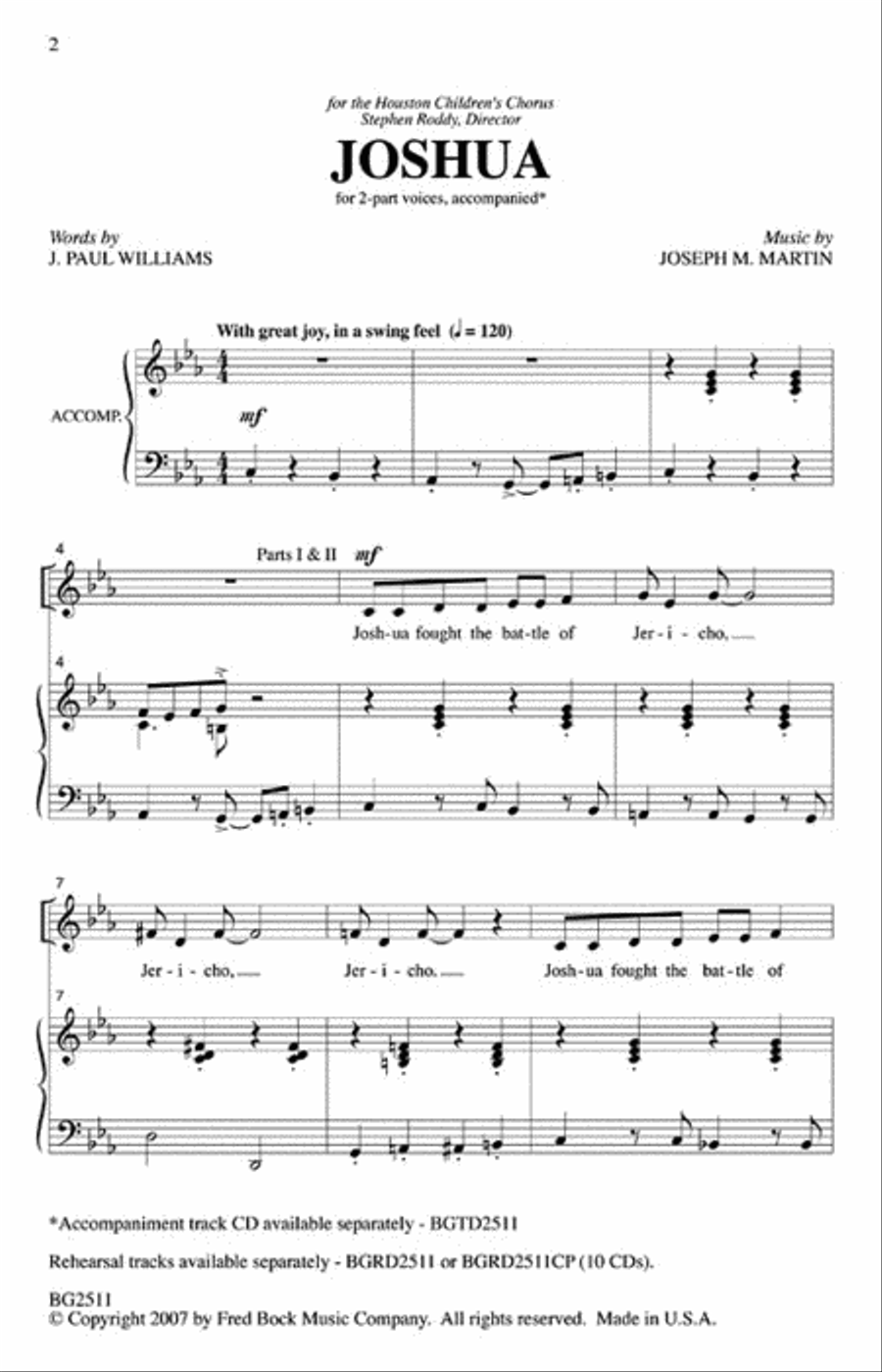 Joshua Choir scores gallery preview page 2