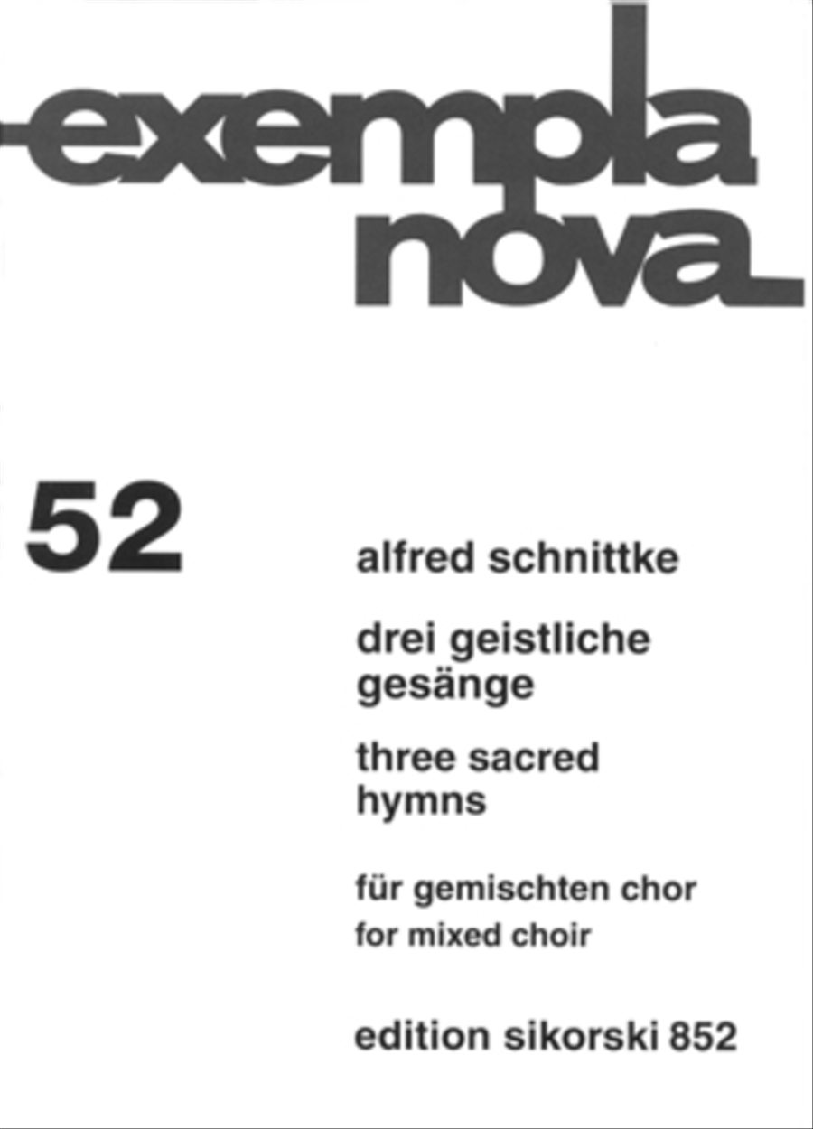 3 Geistliche Gesänge (3 Sacred Hymns) Choir scores gallery preview page 1