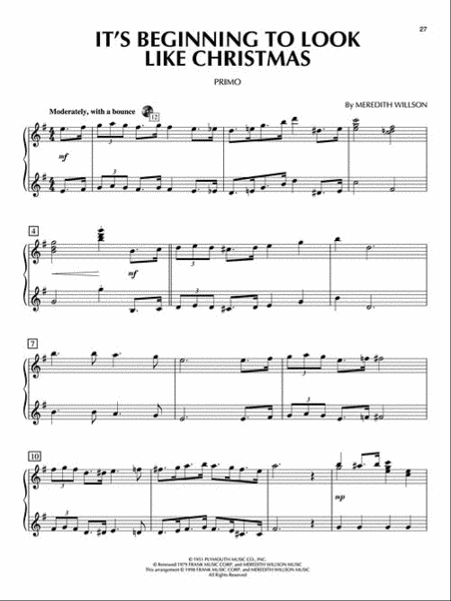 Christmas Classics 1 Piano, 4-Hands scores gallery preview page 6