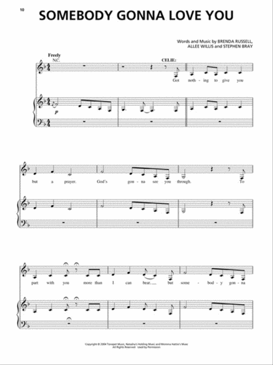The Color Purple Piano, Vocal, Guitar scores gallery preview page 4
