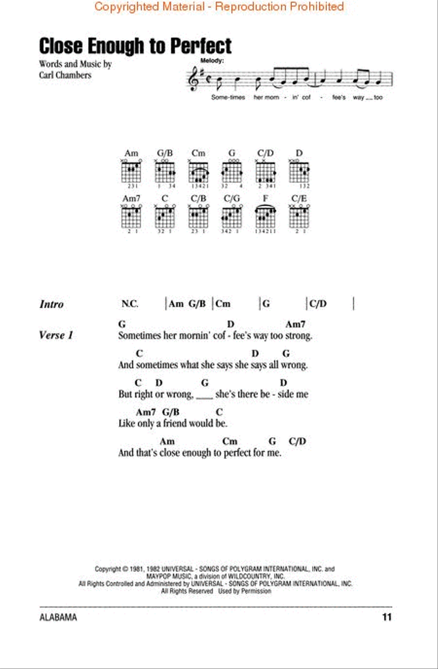 Alabama Electric Guitar scores gallery preview page 3