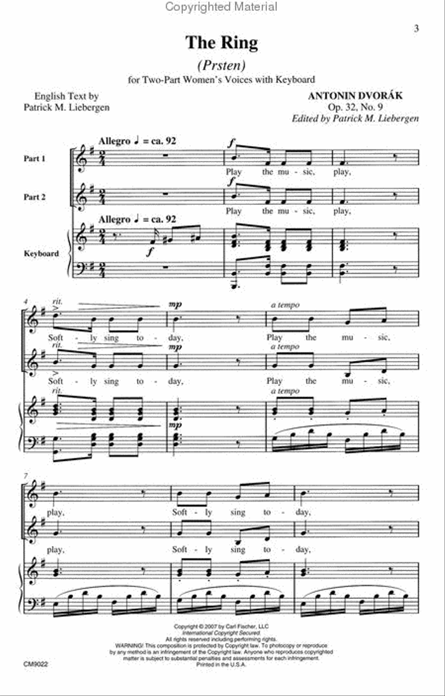 The Ring (Prsten, Op. 32, No. 9) SA scores gallery preview page 2