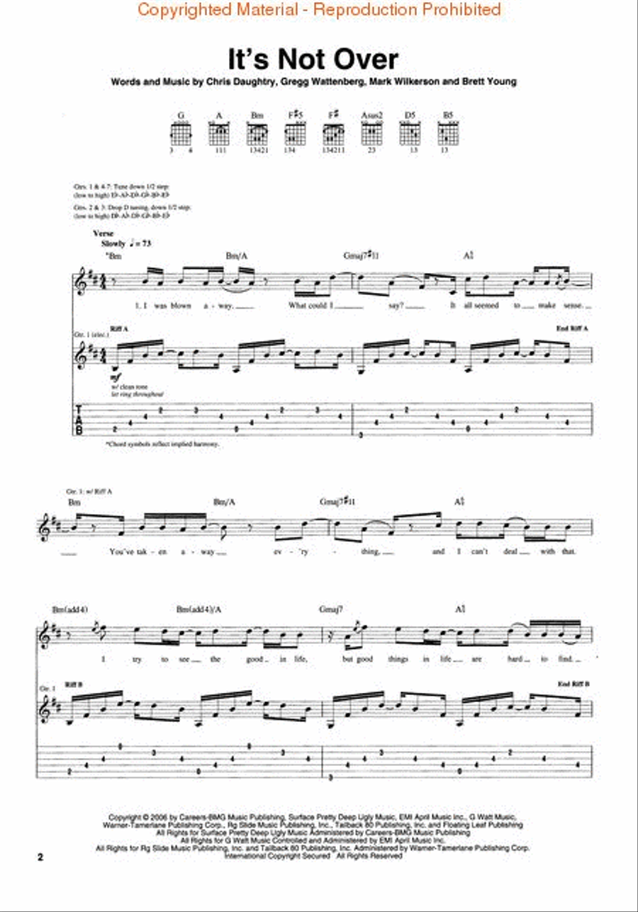 Daughtry Electric Guitar scores gallery preview page 2