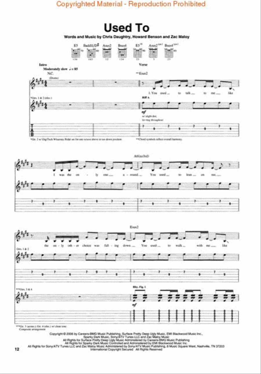 Daughtry Electric Guitar scores gallery preview page 3