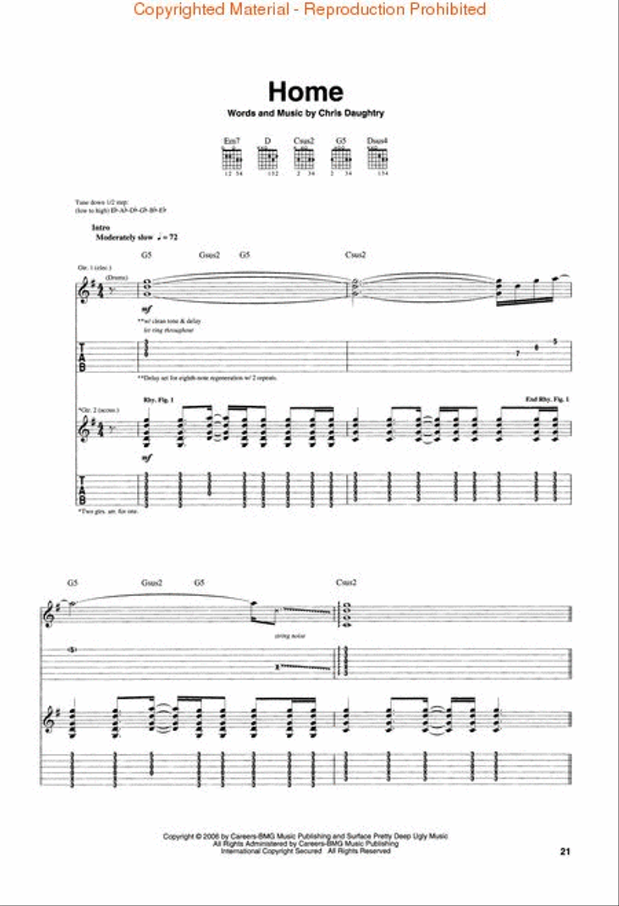 Daughtry Electric Guitar scores gallery preview page 4