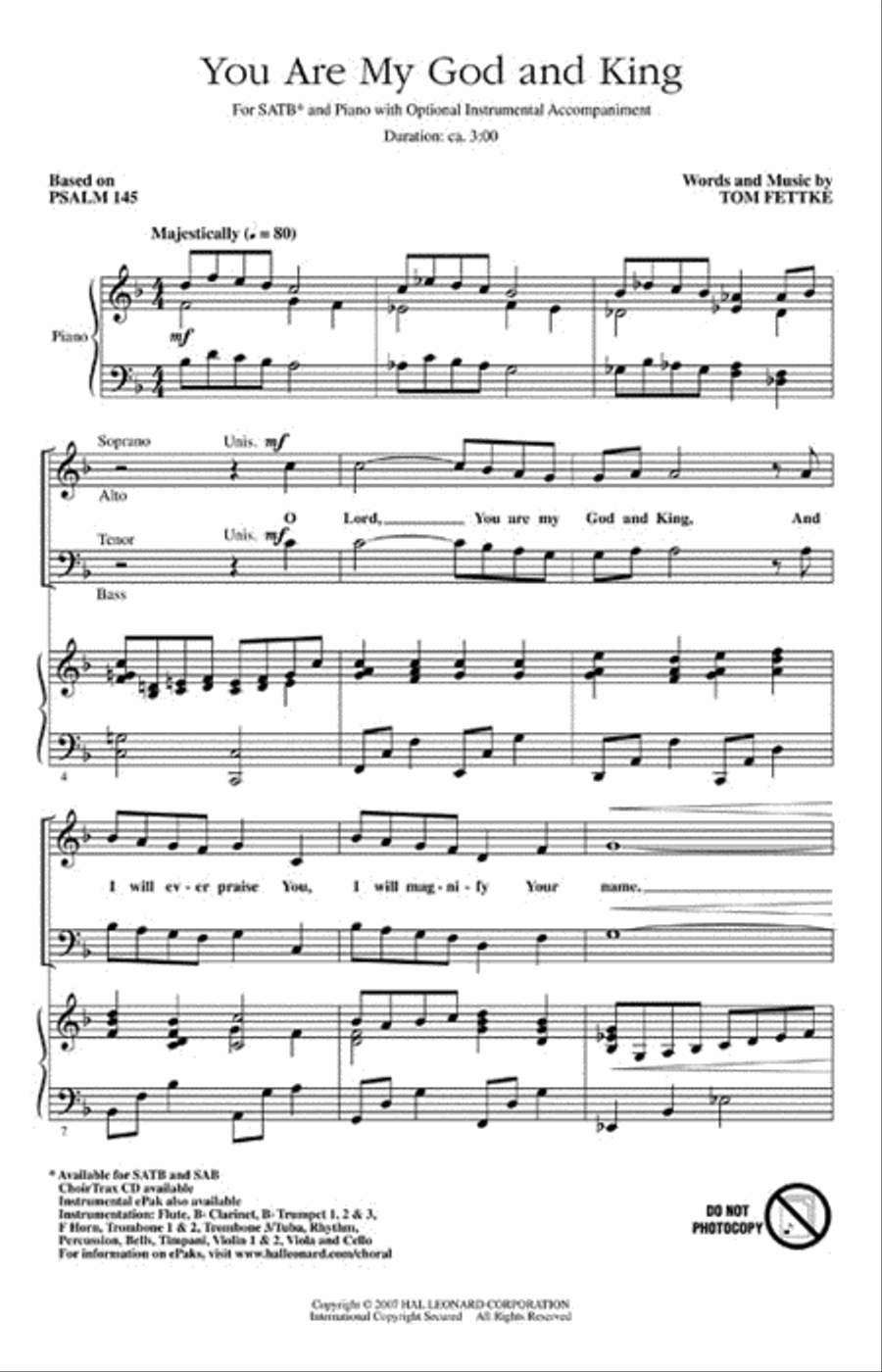 You Are My God and King You Are My God and King 4-Part scores gallery preview page 2