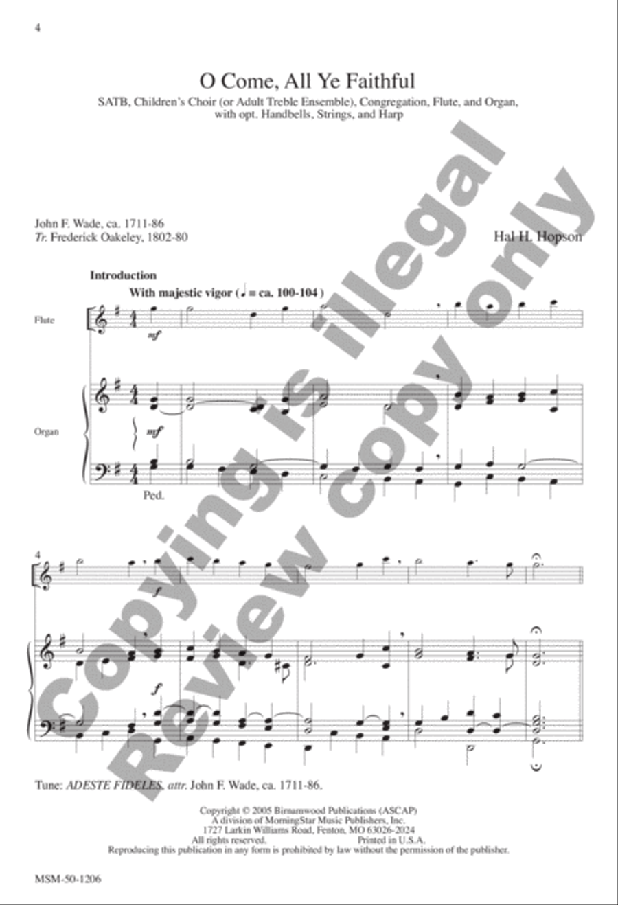O Come, All Ye Faithful O Come, All Ye Faithful 4-Part scores gallery preview page 2