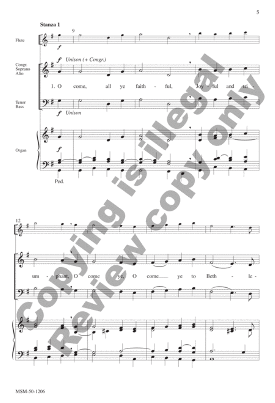 O Come, All Ye Faithful O Come, All Ye Faithful 4-Part scores gallery preview page 3