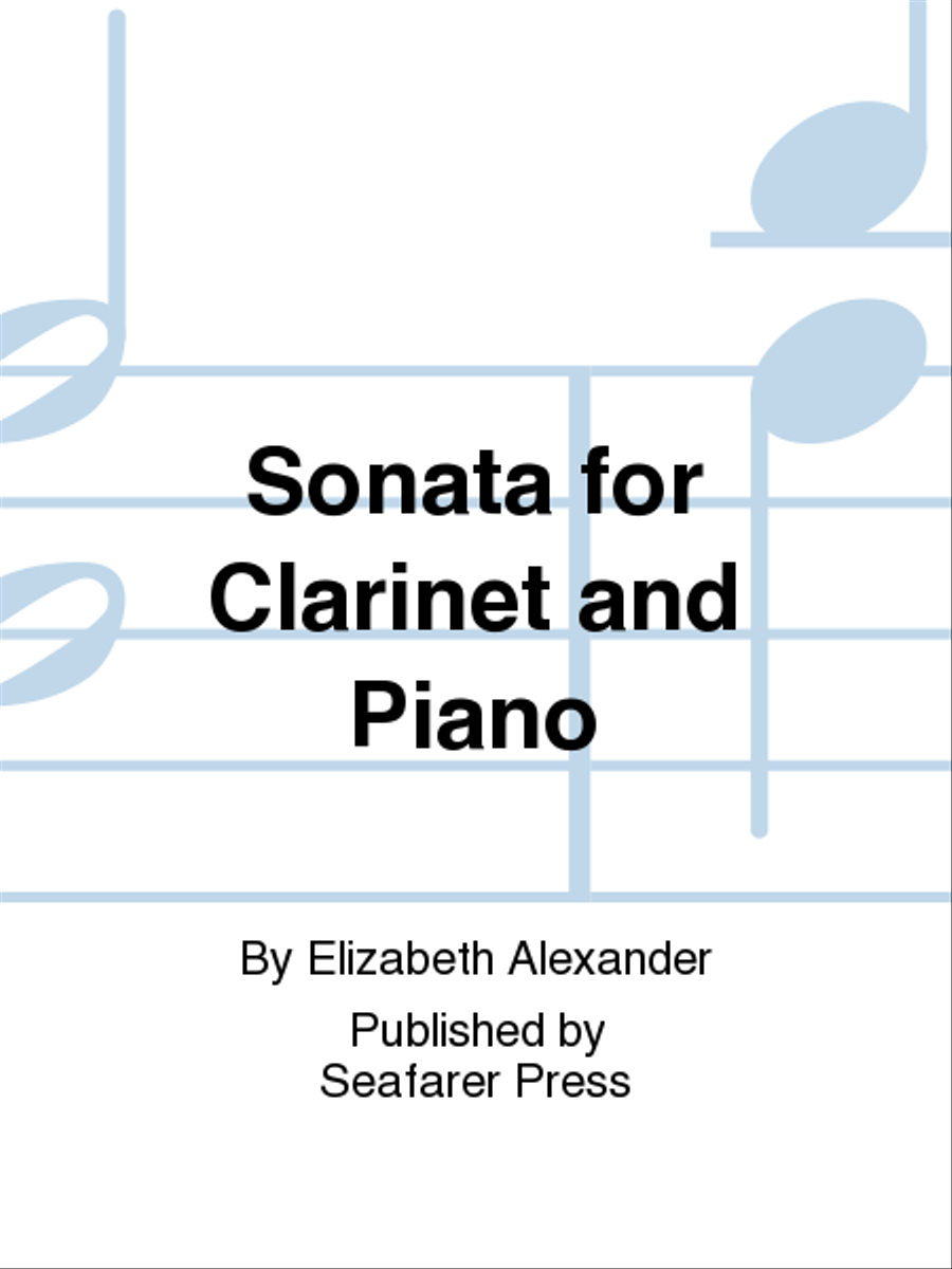 Sonata for Clarinet and Piano Clarinet Solo scores gallery preview page 1