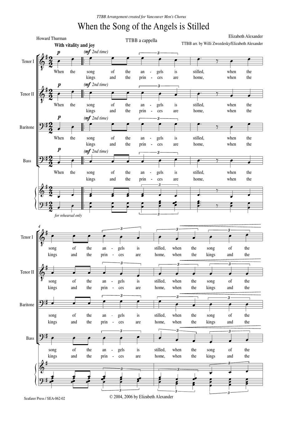 When the Song of the Angels Is Stilled When the Song of the Angels Is Stilled TTBB scores gallery preview page 4