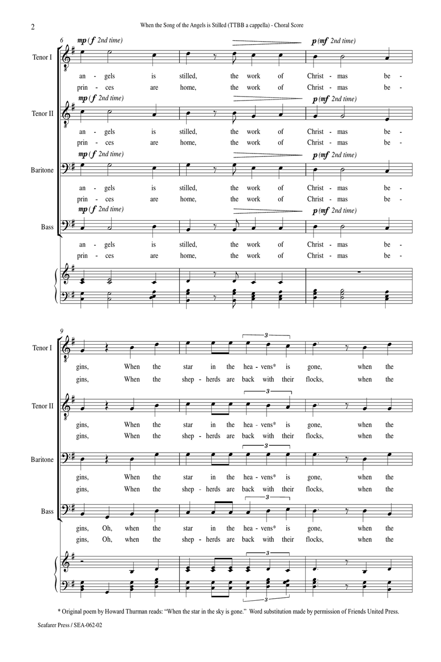 When the Song of the Angels Is Stilled When the Song of the Angels Is Stilled TTBB scores gallery preview page 5