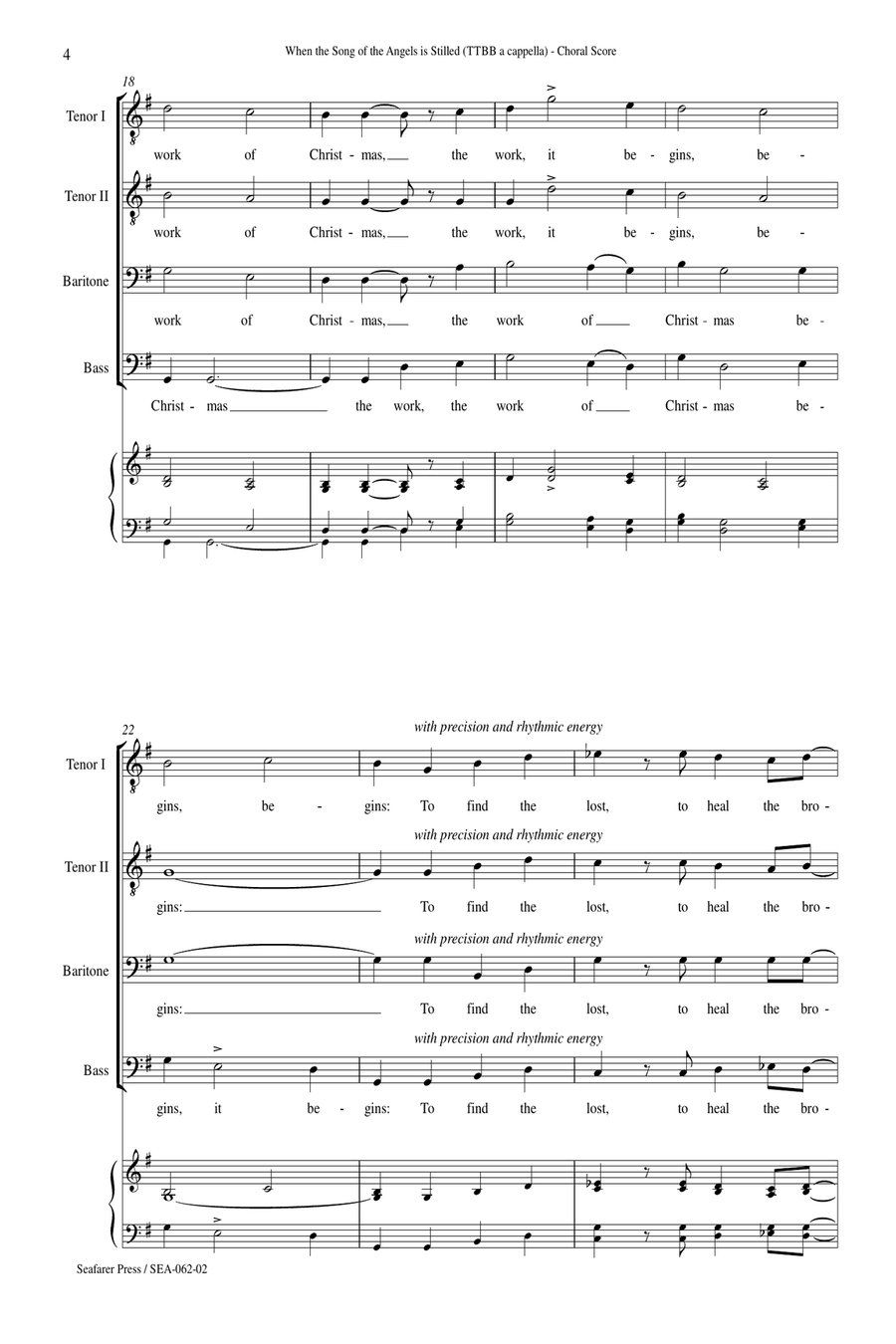 When the Song of the Angels Is Stilled When the Song of the Angels Is Stilled TTBB scores gallery preview page 7