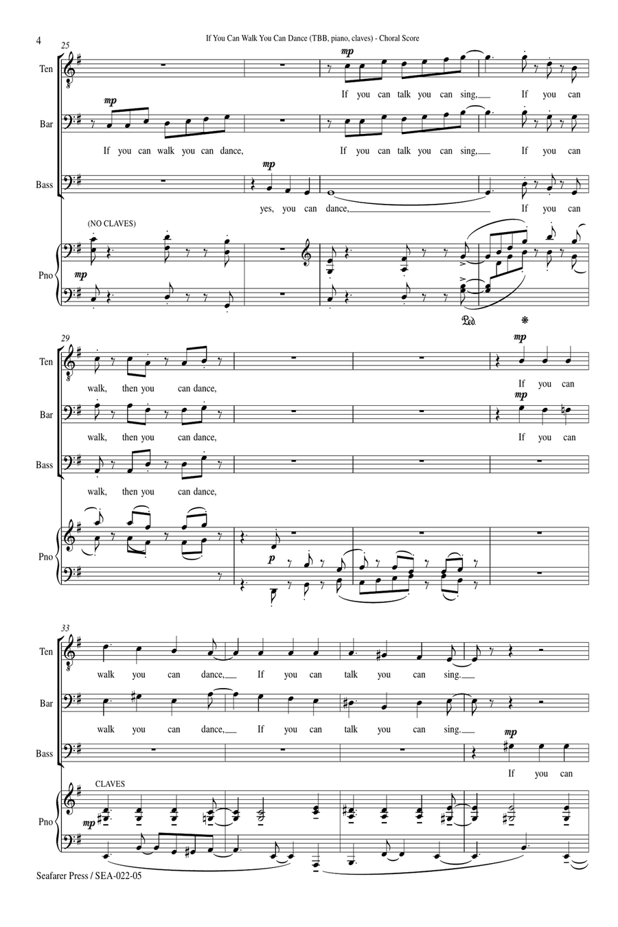 If You Can Walk You Can Dance If You Can Walk You Can Dance 3-Part scores gallery preview page 5