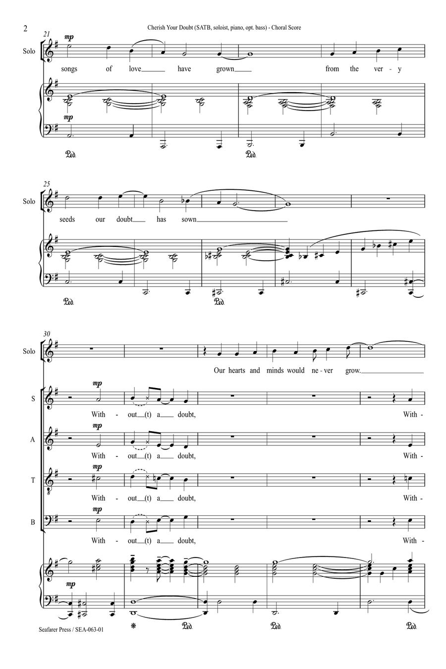 Cherish Your Doubt 4-Part scores gallery preview page 5