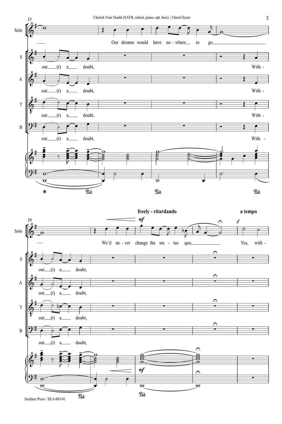 Cherish Your Doubt 4-Part scores gallery preview page 6