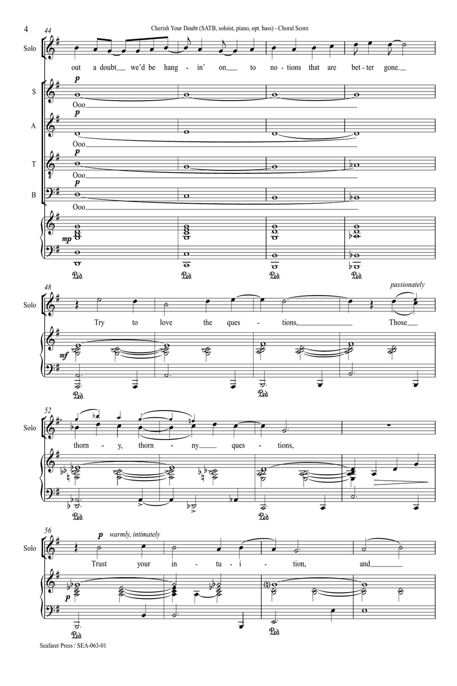 Cherish Your Doubt 4-Part scores gallery preview page 7
