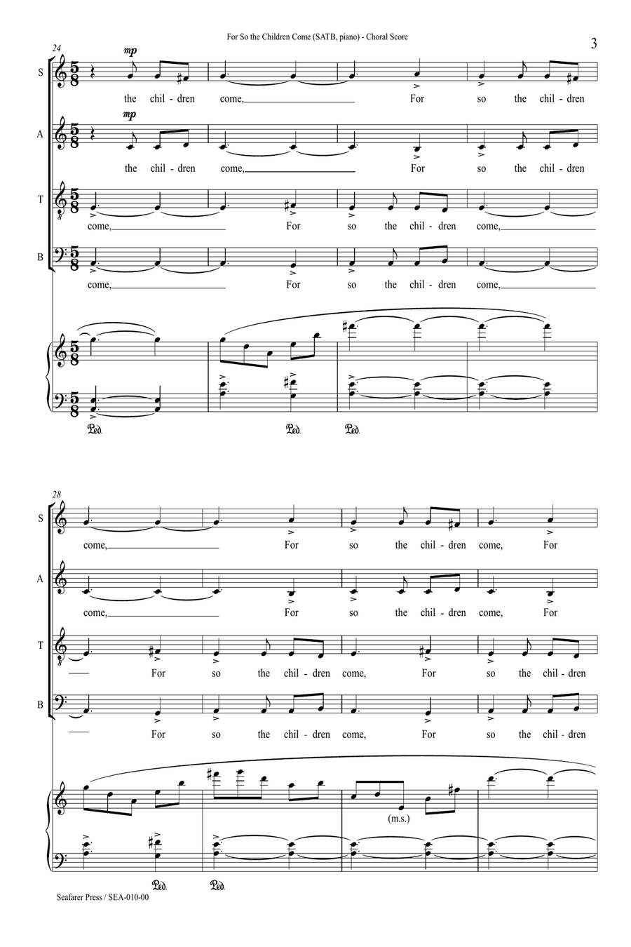 For So the Children Come For So the Children Come 4-Part scores gallery preview page 6
