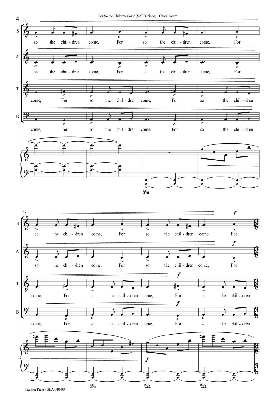 For So the Children Come For So the Children Come 4-Part scores gallery preview page 7