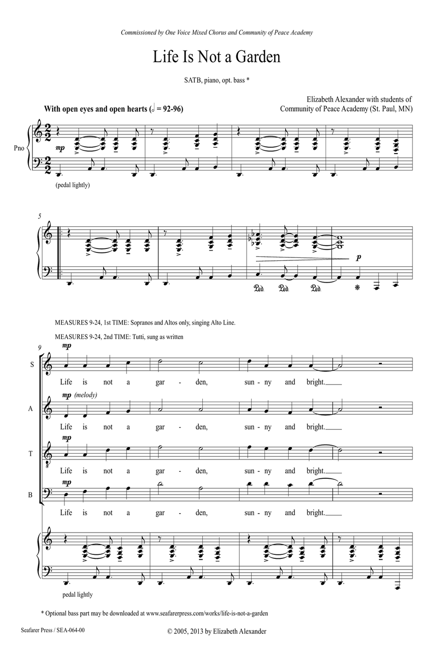 Life is not a Garden 4-Part scores gallery preview page 4