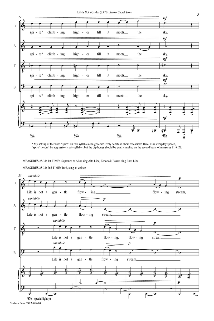 Life is not a Garden 4-Part scores gallery preview page 6