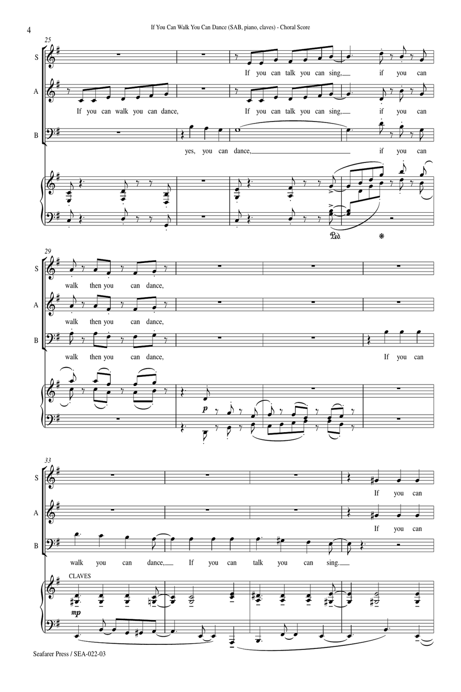 If You Can Walk You Can Dance If You Can Walk You Can Dance 3-Part scores gallery preview page 5