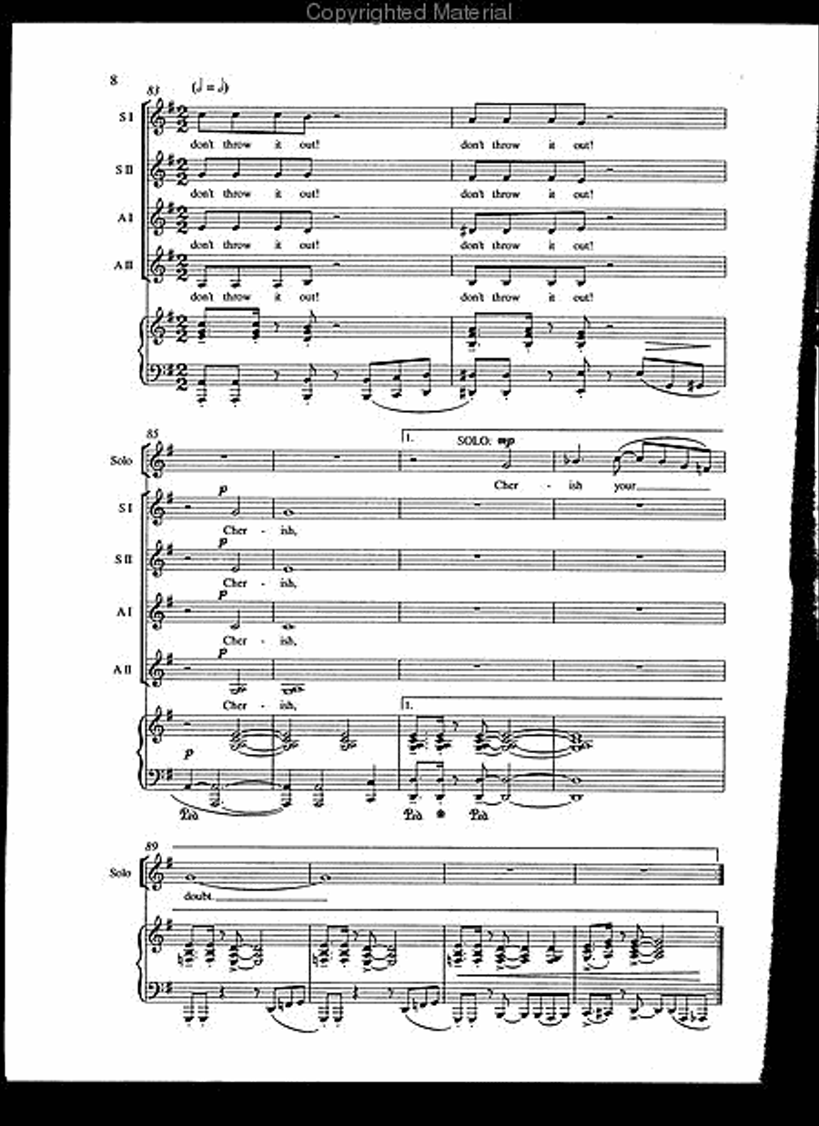 Cherish Your Doubt SSAA scores gallery preview page 4